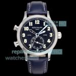 PPF Super Clone Patek Philippe Calatrava 5524G Pilot Travel Time Blue Face Men's Watch 